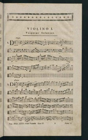 1-36, Violino I. Vesperae per totum annum