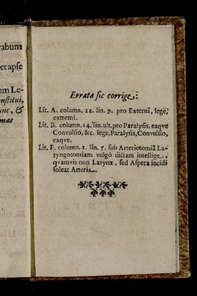 Errata sic corrige: