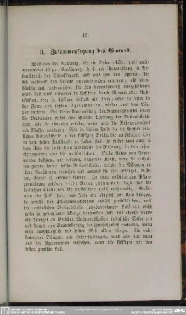 II. Zusammensetzung des Guanos