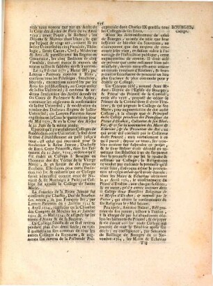 Compte rendu aux chambres assemblées : ... concernant le college que les ci-devant soi-disans Jésuites occupoient à Bourges ; du 7 Juin 1764