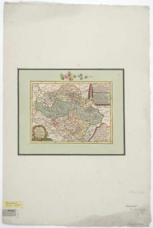 Karte von dem Herzogtum Oels mit Militsch und Wartenberg, 1:500 000, Kupferstich, nach 1750