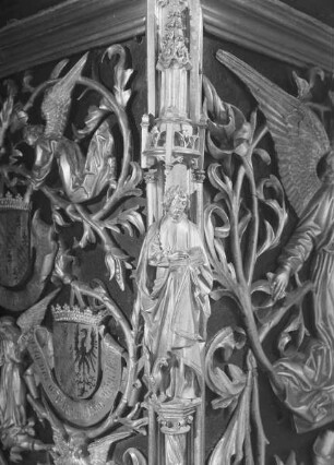 Grabmal der Maria von Burgund (+ 1482) — Untere Stirnseite — Evangelist Johannes