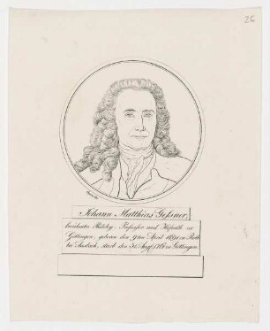 Bildnis des Johann Matthias Gessner
