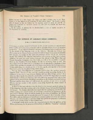 The Defence Of Canadas Ocean Commerce.