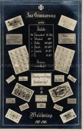 Postkarte zur Lebensmittelversorgung im Ersten Weltkrieg