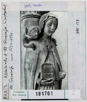 Paris: Sainte-Geneviève, Westportal, Heilige Genofeva