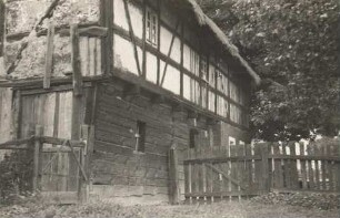 "Altes Fachwerkhaus (Hausnummer 11 ""Wendenschloss"") in Wartha bei Königswartha" : Stary tykowany dom w Stróži pola Rakec