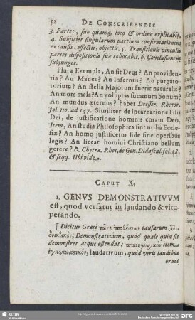 Caput X. [De Genere Demonstrativo]