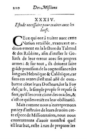 XXXIV. Estude necessaire pour traiter avec les luifs