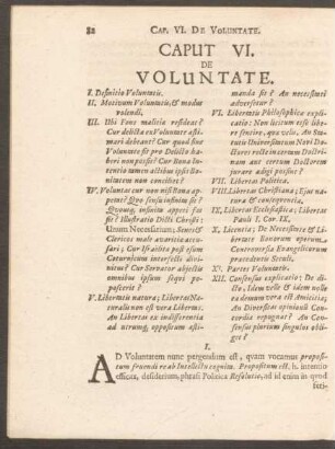 Caput VI. De Voluntate.