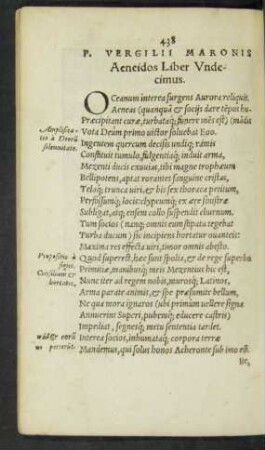 P. Vergilii Maronis Aeneidos Liber Undecimus.