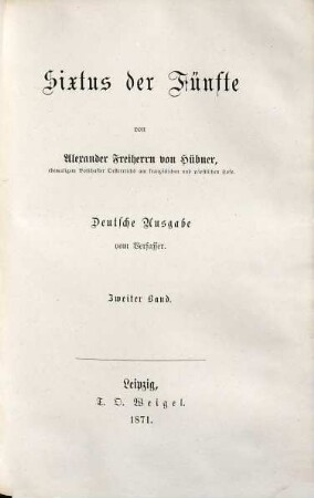 Sixtus der Fünfte, 2