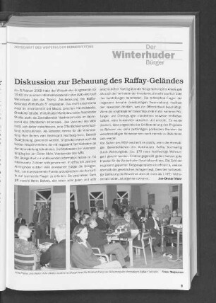 Diskussion zur Bebauung des Raffay-Geländes