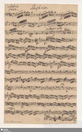Basso rip. [Sinfonia und Recitativo]