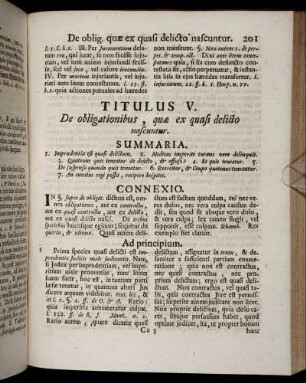 Titulus V. De obligationibus, quæ ex quasi delicto nascuntur