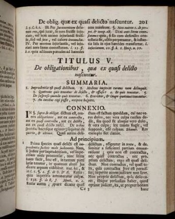 Titulus V. De obligationibus, quæ ex quasi delicto nascuntur