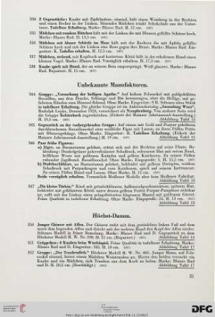 Unbekannte Manufakturen (Nr. 344-347)