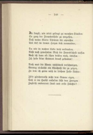 Du fragst, wie mir's gelingt zu manchen Stunden