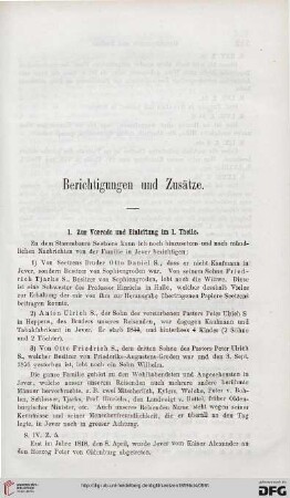 Berichtigungen und Zusätze