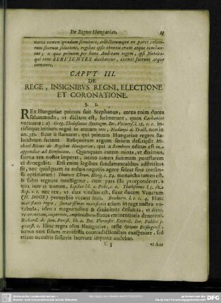Caput III. De Rege, Insignibus Regni, Electione Et Coronatione
