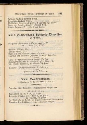 XXVIII. Waisenhaus=Lotterie=Direction zu Cassel.