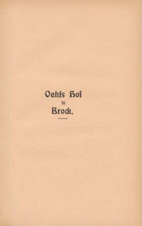Oehls Hof in Brock