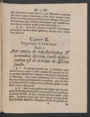 Caput II. Exegeticum, de sensu textus
