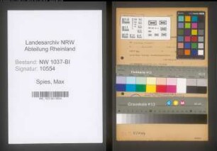 Entnazifizierung Max Spies , geb. 20.01.1899 (Steiger)