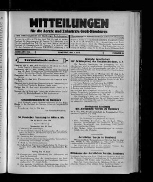 Jahrgang 1931, Hamburg, den 7. Juni, Nummer 23