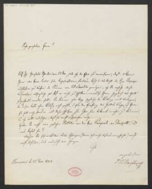 Brief an B. Schott's Söhne : 27.11.1843