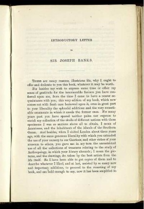 Introductory Letter to Sir Joseph Banks