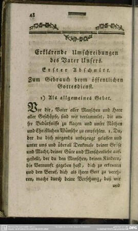 Erklärende Umschreibungen des Vater Unsers