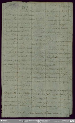 Eigenh. Brief von August Wilhelm von Schlegel an Ludwig Tieck, Coppet, 10.04.1812