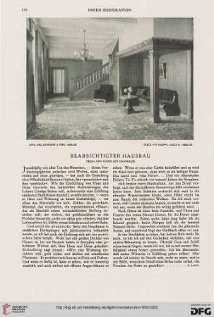 35: Beabsichtigter Hausbau : Prosa und Poesie des Hausbaues
