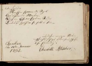 Eintrag (Sprottau, 18.01.1832) von Charlotte Wischer