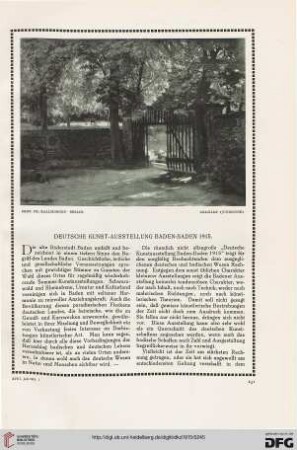 Deutsche Kunst-Ausstellung Baden-Baden 1915