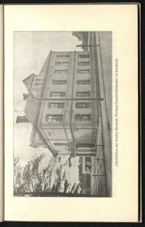 Laboratorium des Vereins Deutscher Portland-Cement-Fabrikanten zu Karlshorst.