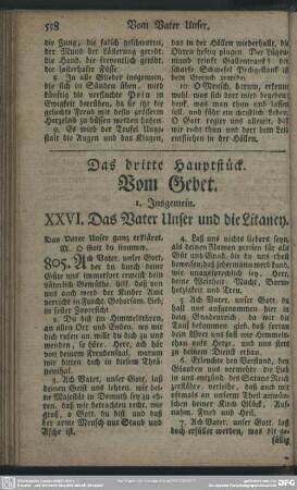 Das dritte Hauptstück. Vom Gebet