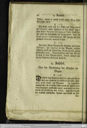 4. Kapitel. Von der Verdauung der Speisen im Magen