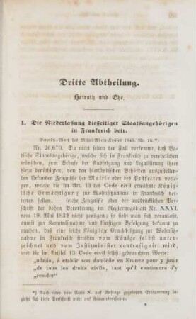 Dritte Abtheilung. Heirath und Ehe