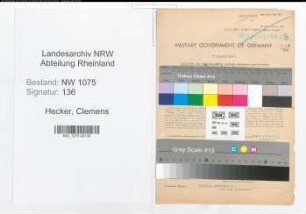 Entnazifizierung Clemens Hecker , geb. 23.07.1907 (Arzt)