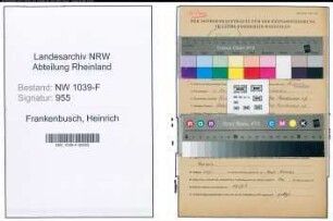 Entnazifizierung Heinrich Frankenbusch , geb. 05.05.1892 (Kriminalbeamter)