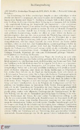 13: [Rezension von: Ars Graeca, Einbändiges Übungsbuch. XVI]