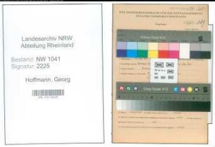 Entnazifizierung Georg Hoffmann , geb. 19.12.1903 (Verwaltungsbeamter)