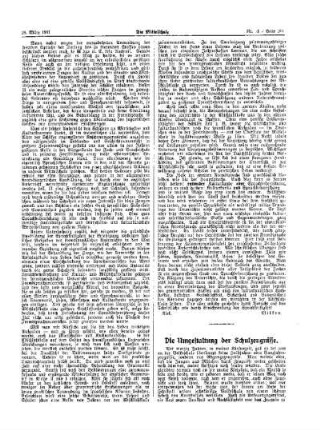 Die Umgestaltung der Schulzeugnisse