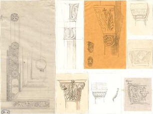 Lange, Ludwig; Lange - Archiv: II.4 Muhamedanischer Stil; Byzantinischer Stil - Kapitelle u. Ornamente (Ansichten, Details)