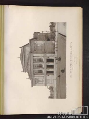 Serie II. No. 27. Das Neue Gewandhaus. Ostfacade. Leipzig.