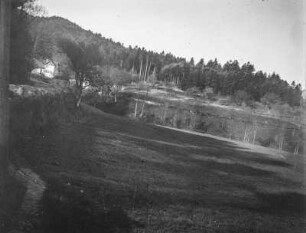 Landschaftsblick : Blick auf bewaldete Hänge