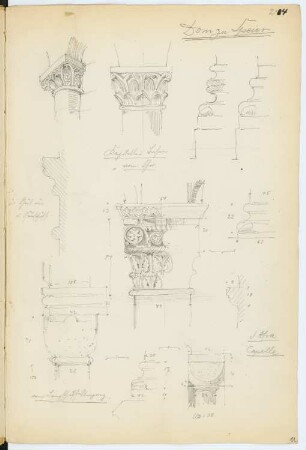 Dom, Speyer: Details (aus: Skizzen- und Fotoalbum 7)