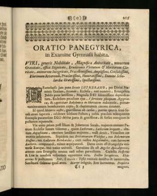 205-220, Oratio Panegyrica